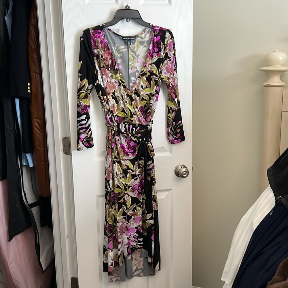 American living floral rap dress size 10